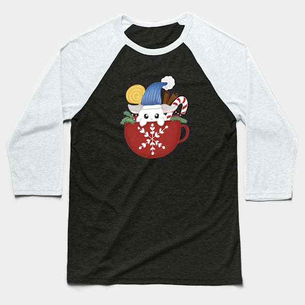 Claude in the christmas mug _ Bunniesmee Christmas Edition Baseball T-Shirt by GambarGrace